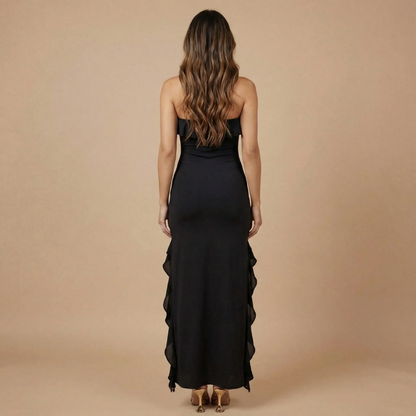 Women's Wedding Guest Strapless Ruffle Maxi Dress - product image 4