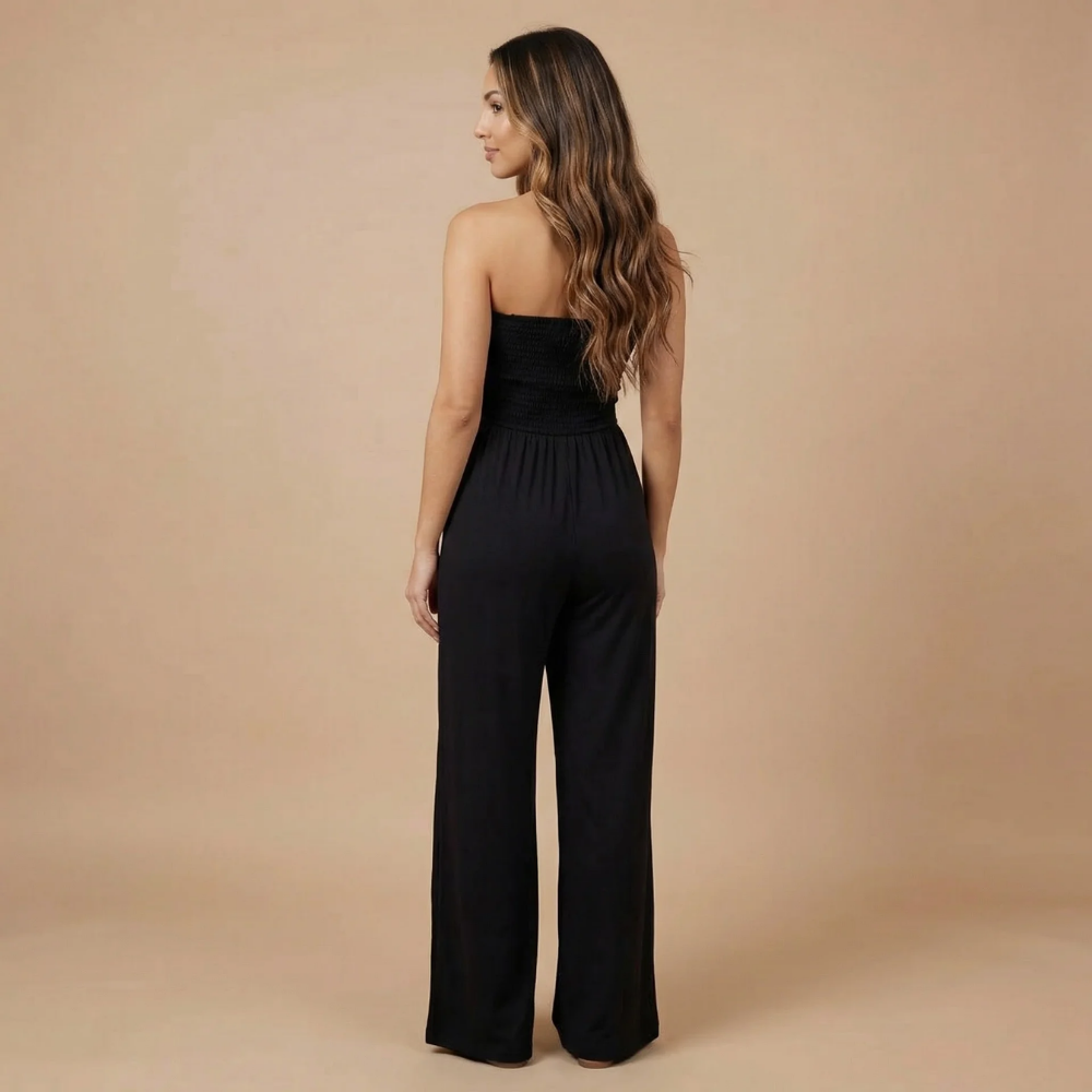 Women's Strapless Wide Leg Jumpsuit With Pockets - product image 9