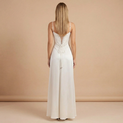 Women's Wedding Guest Satin Square Neck Maxi Dress - product image 8