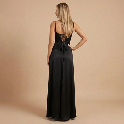 Women's Wedding Guest Satin Square Neck Maxi Dress - product image 7