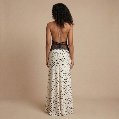 Women's Wedding Guest Halter V Neck Maxi Dress - product image 7