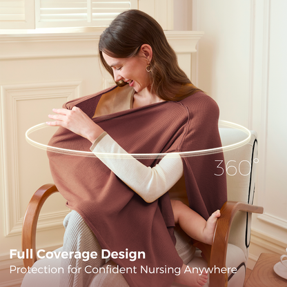 Women's Lightweight Knit Nursing Cover Poncho with Window - product image 38