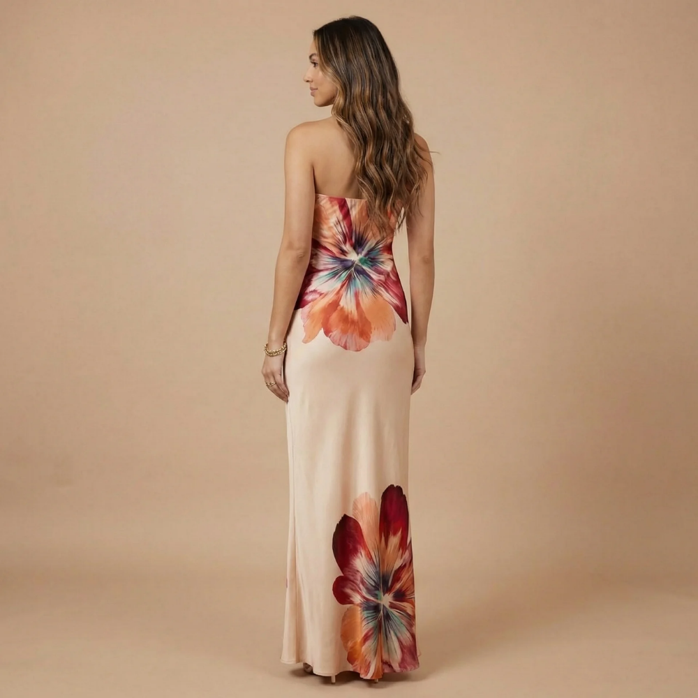 Women's Wedding Guest Floral Strapless Maxi Dress - product image 2