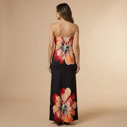 Women's Wedding Guest Floral Strapless Maxi Dress - product image 4