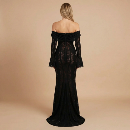 Women's Wedding Guest Off Shoulder Lace Maxi Dress - product image 4