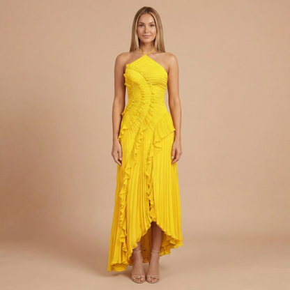 Women's Wedding Guest Halter Ruffle Maxi Dress - product image 3