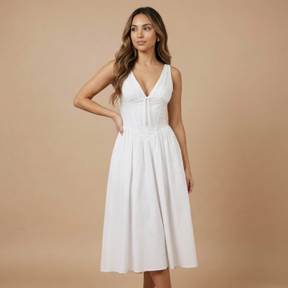 Women's Wedding Guest Floral V Neck Midi Dress - product image 1
