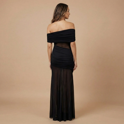 Women's Wedding Guest Off Shoulder Sheer Maxi Dress - product image 3