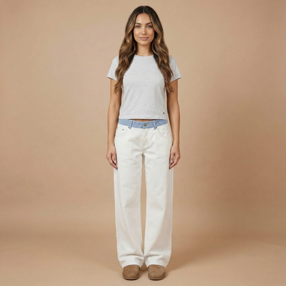 Women High Waisted Straight Leg Denim Jeans - product image 1