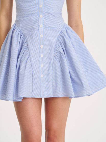 Women's Summer Striped Halter Drop Waist Mini Dress - product image 11