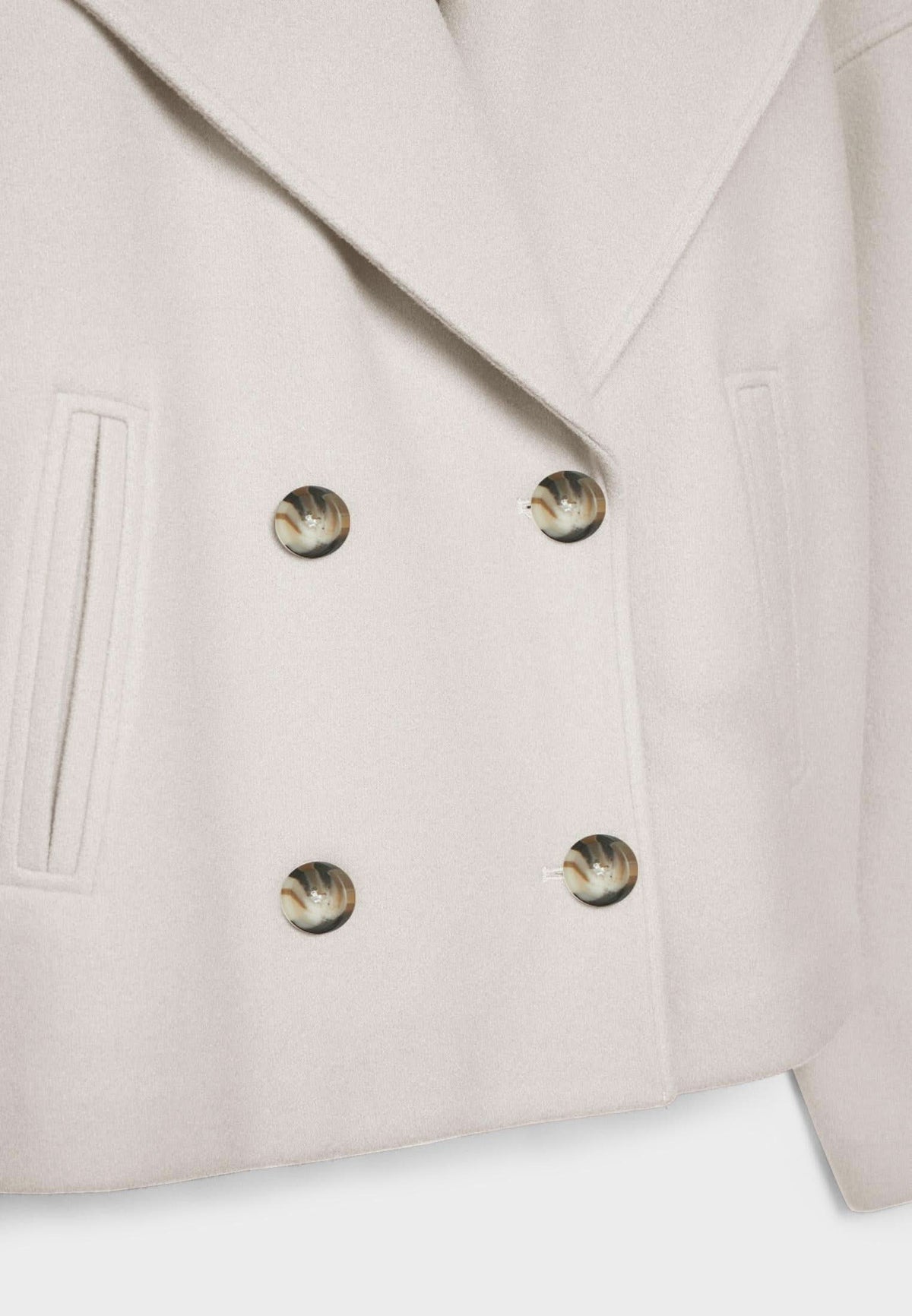 Women's Cropped Notch Lapel Double Breasted Jacket