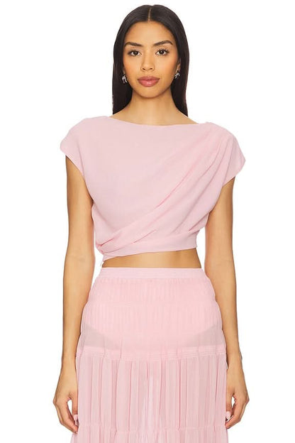Women's Wedding Guest Maxi Skirt Set Draped Crop Top - product image 2