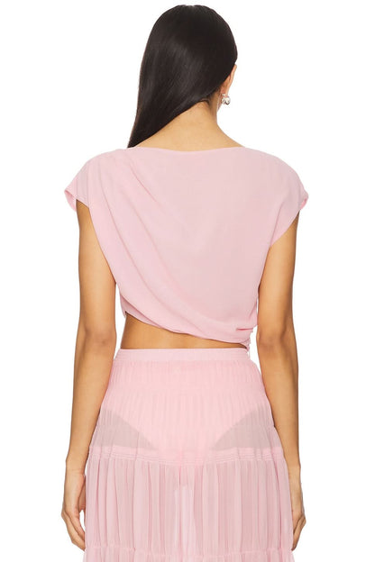 Women's Wedding Guest Maxi Skirt Set Draped Crop Top - product image 4