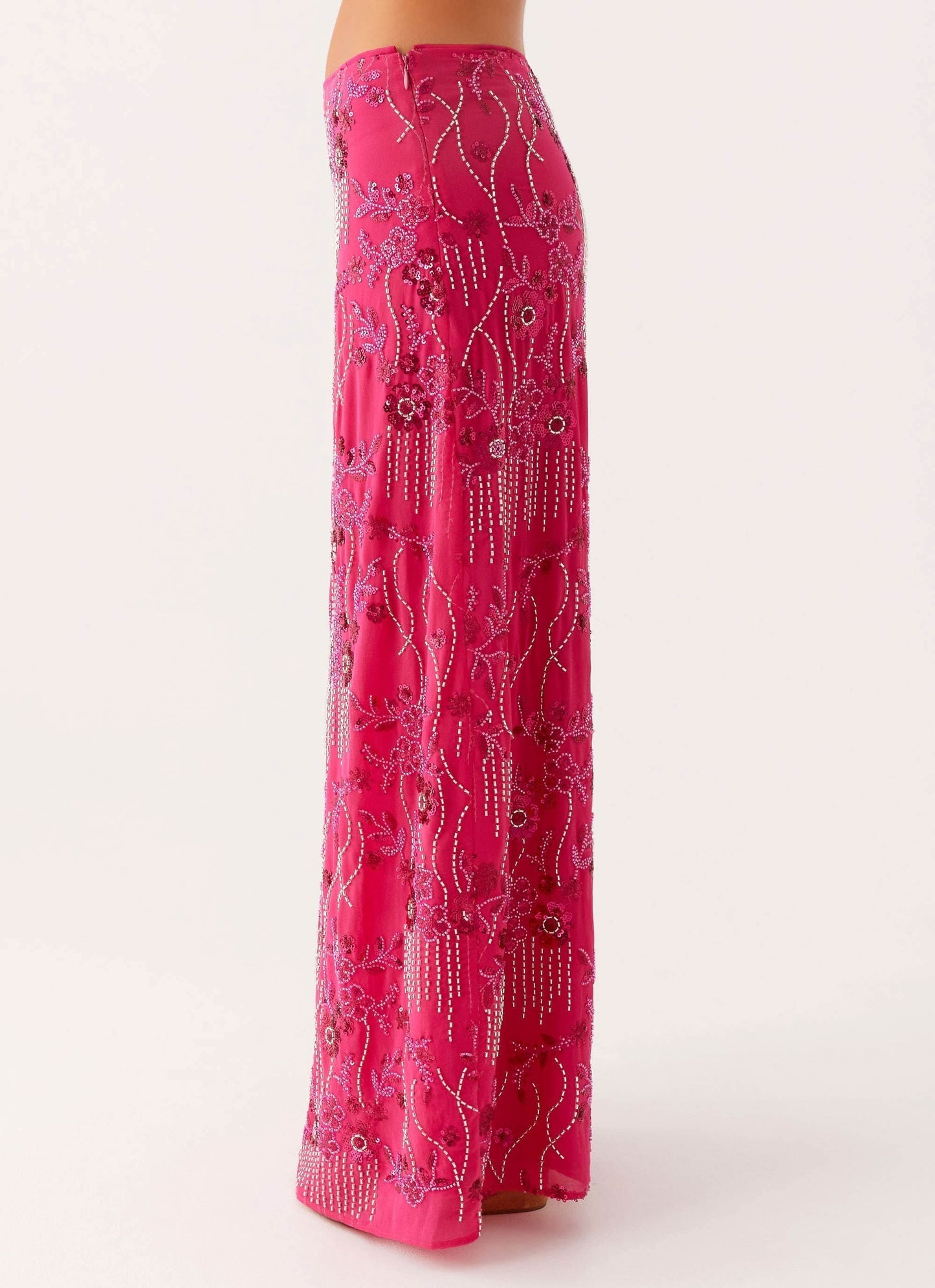 Women's Wedding Guest Floral Sequin Maxi Skirt - product image 5