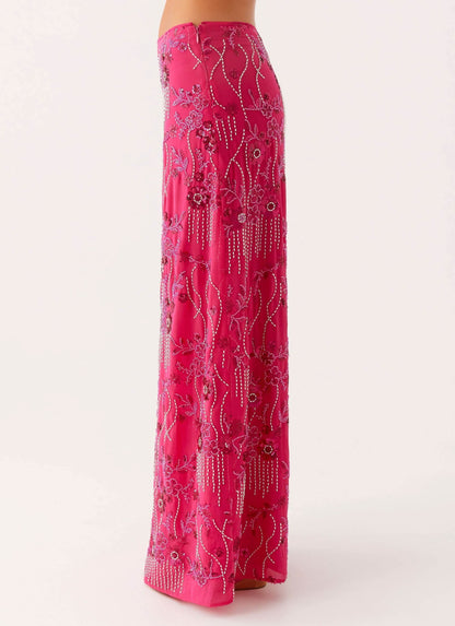 Women's Wedding Guest Floral Sequin Maxi Skirt - product image 5