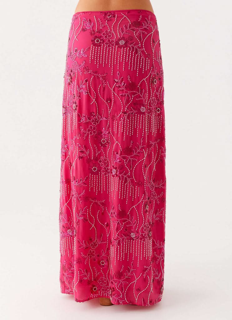 Women's Wedding Guest Floral Sequin Maxi Skirt - product image 6
