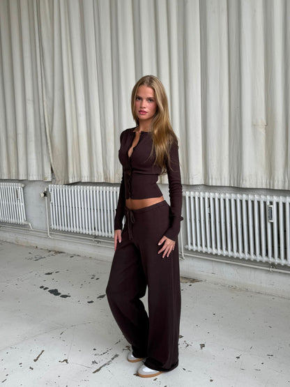 Women's Ribbed Knit Lounge Set Long Sleeve Top and Pants - product image 5