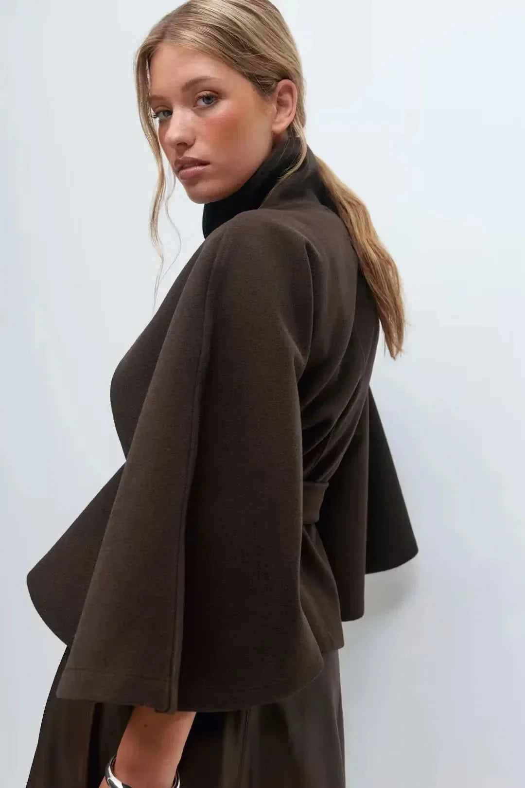 Women's Belt Cape Jacket