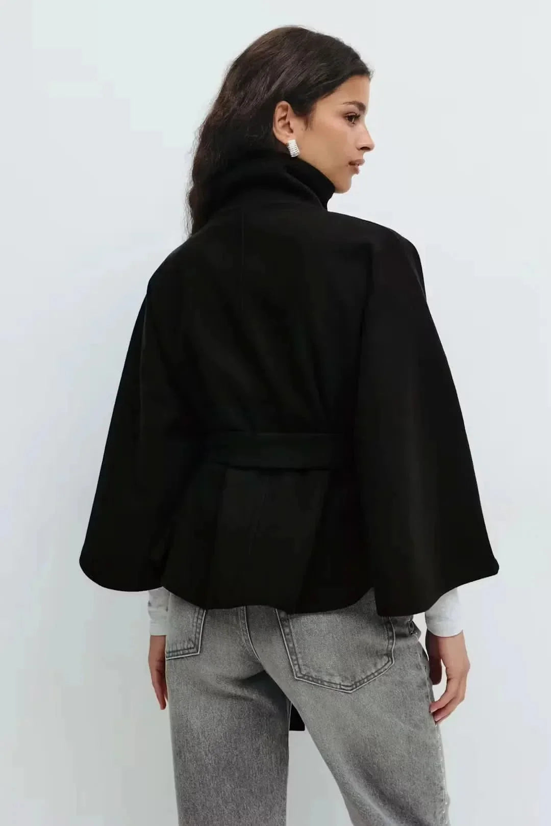 Women's Belt Cape Jacket