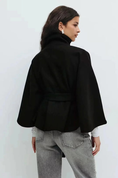 Women's Belt Cape Jacket