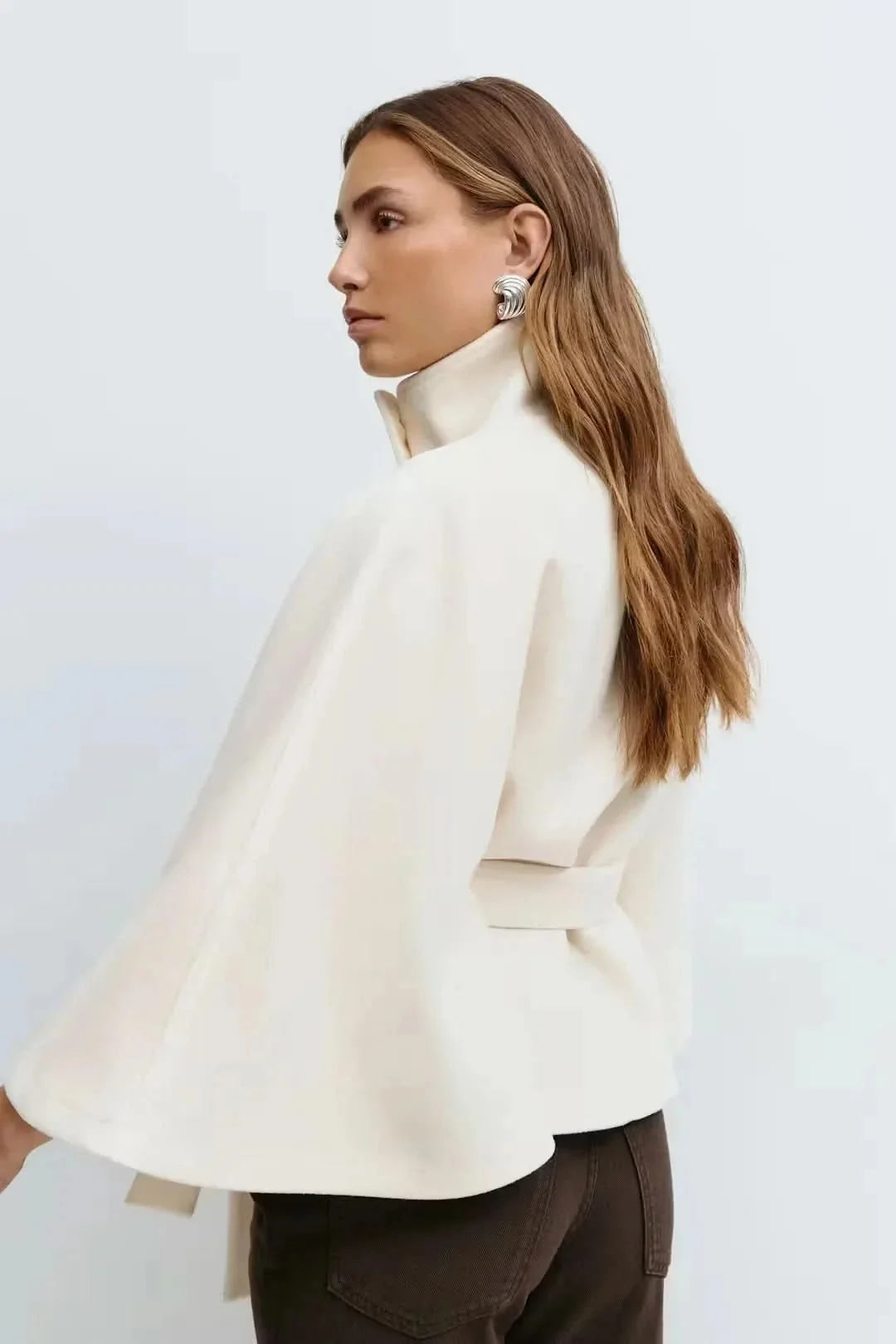 Women's Belt Cape Jacket