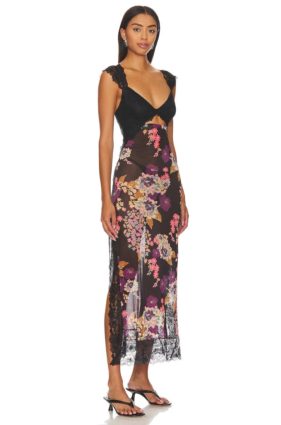 Women's Wedding Guest Floral V Neck Maxi Slip Dress - product image 8