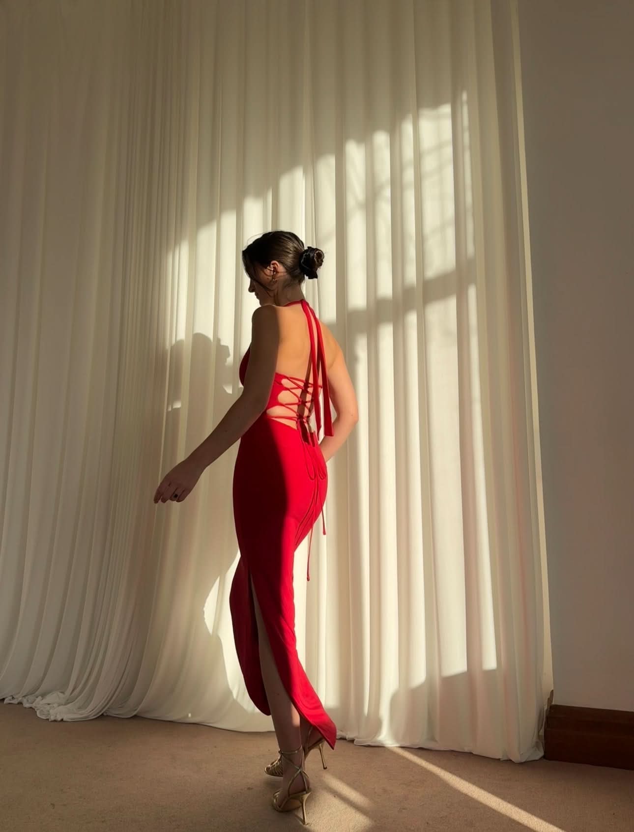 Women's Cocktail Halter Bodycon Maxi Dress With Side Slit - product image 14