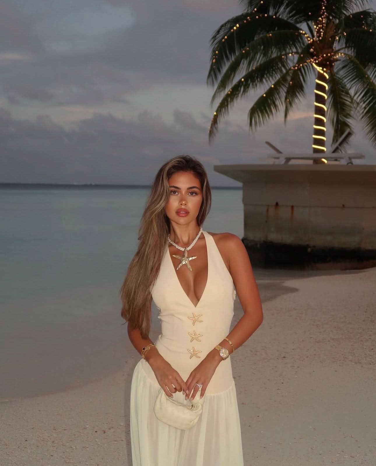 Women's Wedding Guest Halter Plunge Maxi Dress - product image 2
