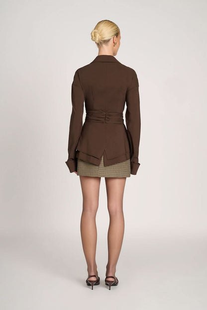Women's Long Sleeve Ruched Waist Collared Blouse - product image 7