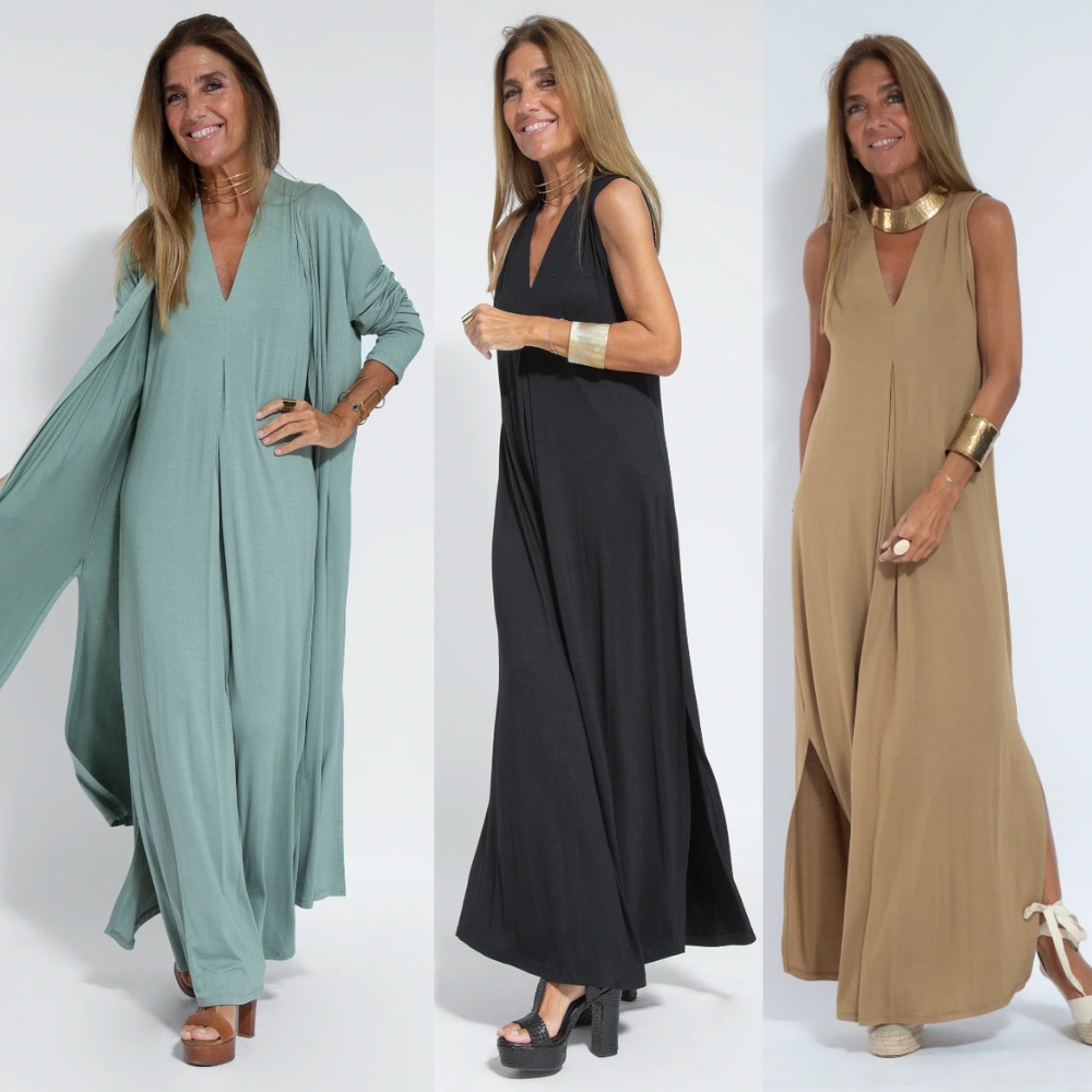 Women's Cocktail Sleeveless V Neck Maxi Dress With Slit