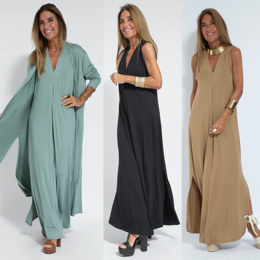 Women's Cocktail Sleeveless V Neck Maxi Dress With Slit