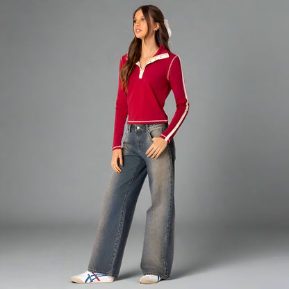 Women's Low Rise Wide Leg Full Length Jeans - product image 7