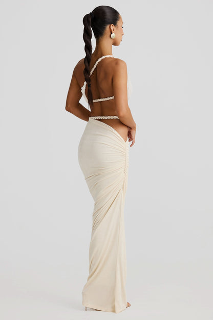 Women's Cocktail Ruched Cutout Maxi Dress Two Piece Set - product image 7