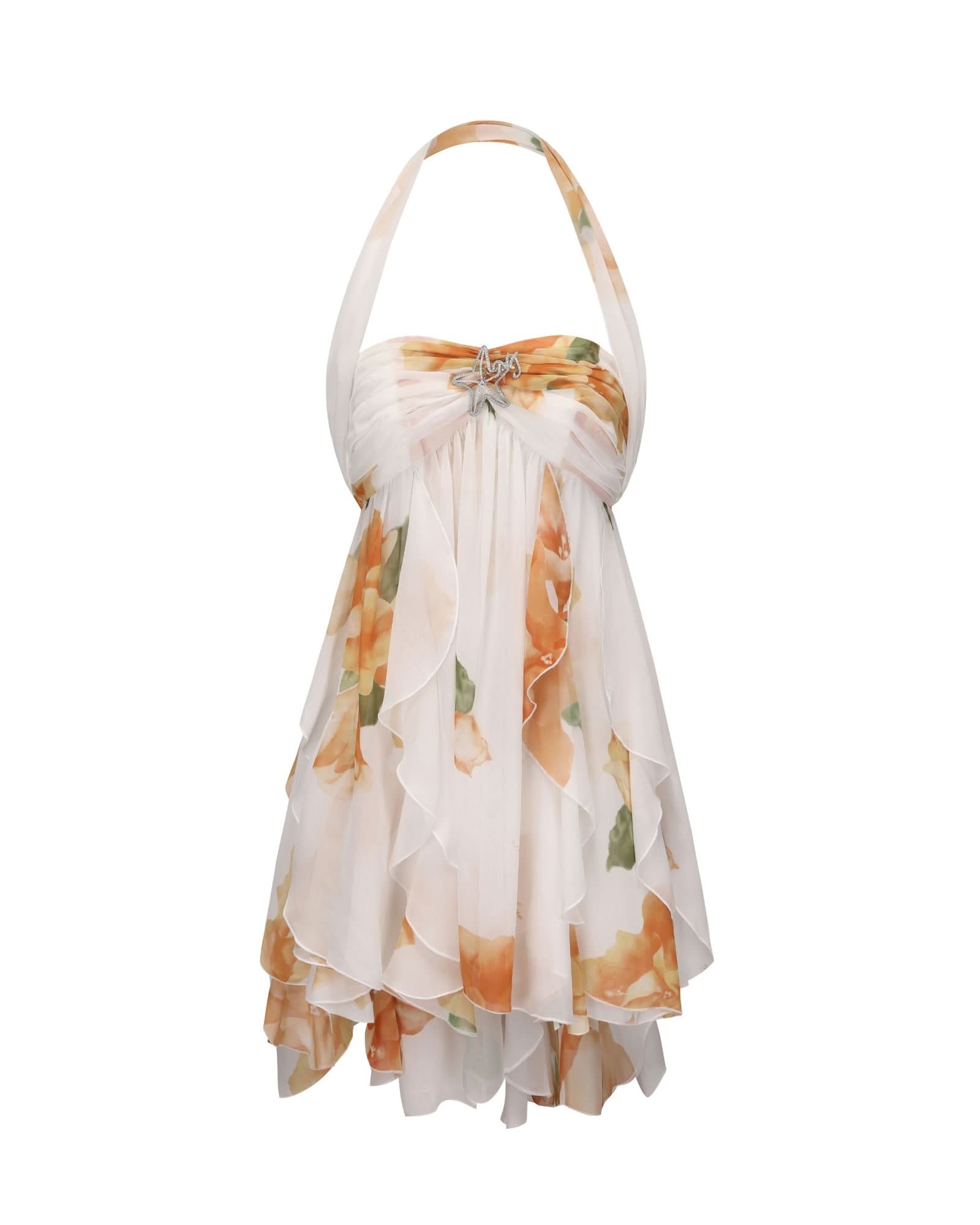 Women's Wedding Guest Floral Halter Mini Dress - product image 4