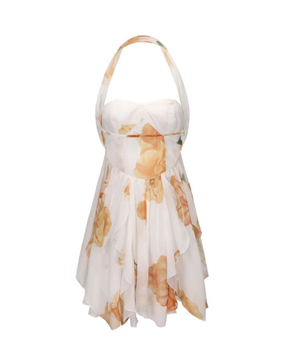 Women's Wedding Guest Floral Halter Mini Dress - product image 5