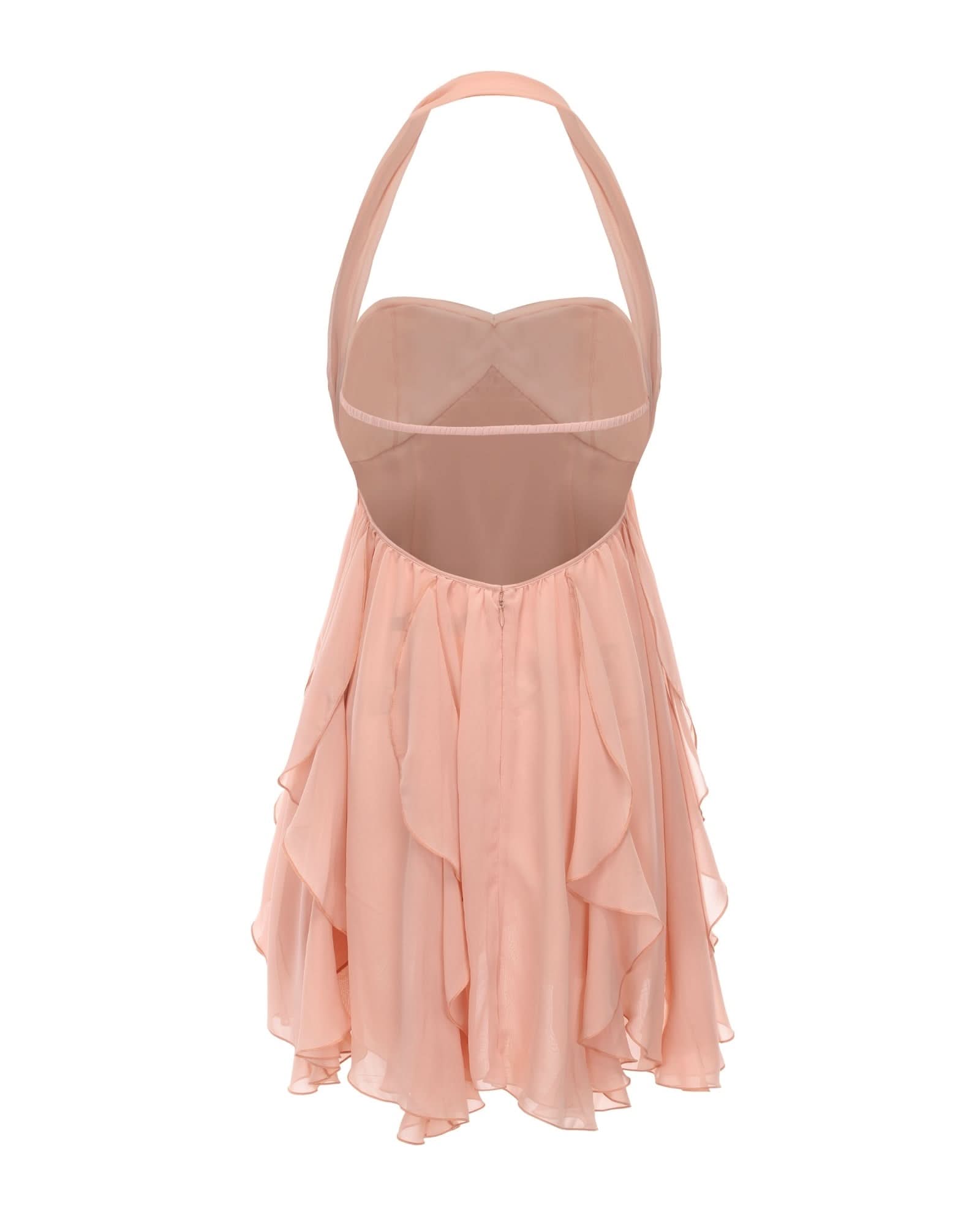Women's Wedding Guest Floral Halter Mini Dress - product image 9