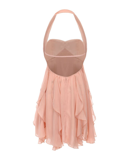 Women's Wedding Guest Floral Halter Mini Dress - product image 9