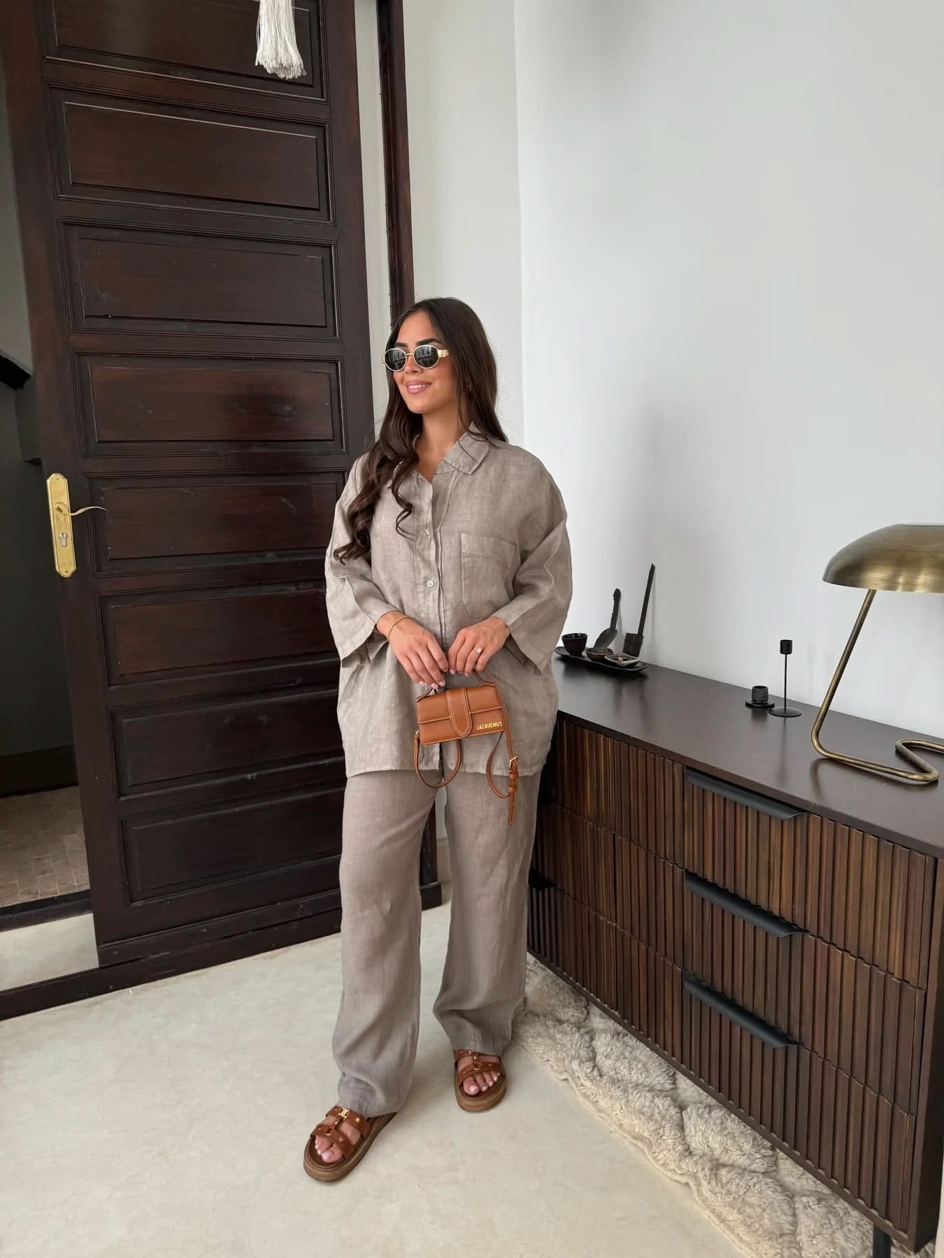 Women's Summer Oversized Button Down Shirt and Pants Set - product image 5