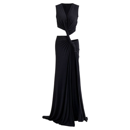 Women's Wedding Guest Cutout V Neck Slit Maxi Dress - product image 9