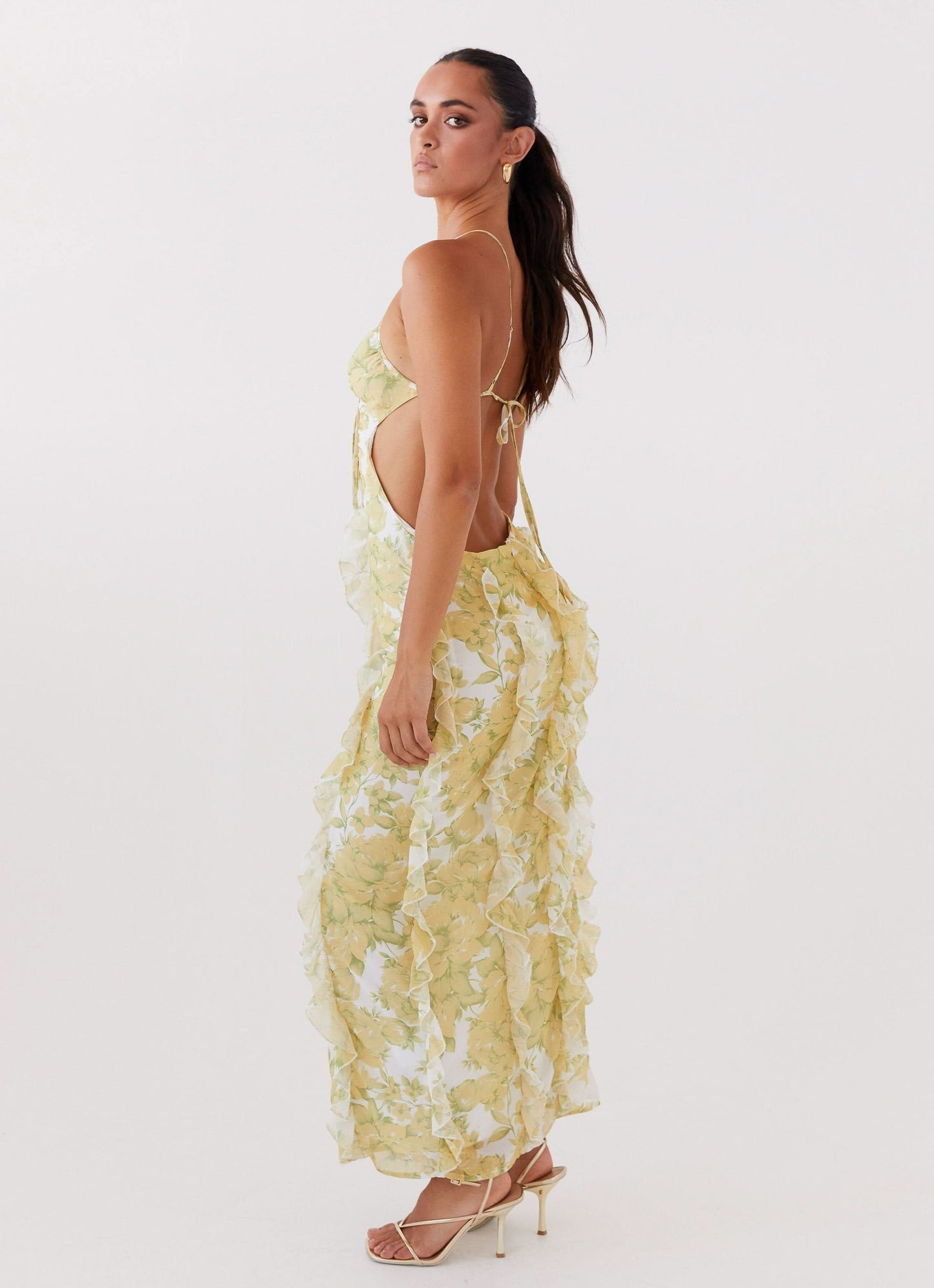 Women's Wedding Guest Floral Cutout Maxi Dress - product image 2