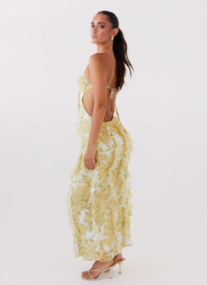 Women's Wedding Guest Floral Cutout Maxi Dress - product image 2