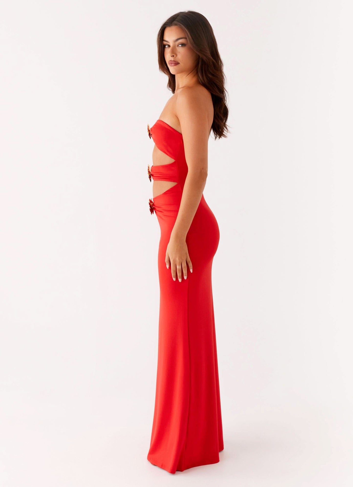 Women's Prom Strapless Cutout Bodycon Maxi Dress - product image 3