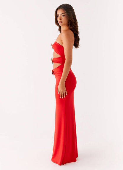 Women's Prom Strapless Cutout Bodycon Maxi Dress - product image 3
