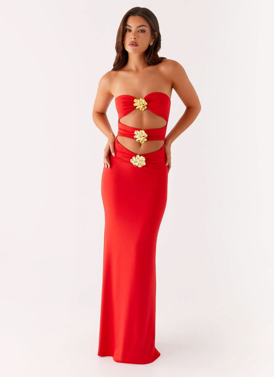 Women's Prom Strapless Cutout Bodycon Maxi Dress - product image 1