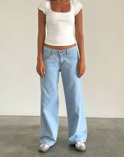 Women's Low Rise Wide Leg Full Length Jeans - product image 9