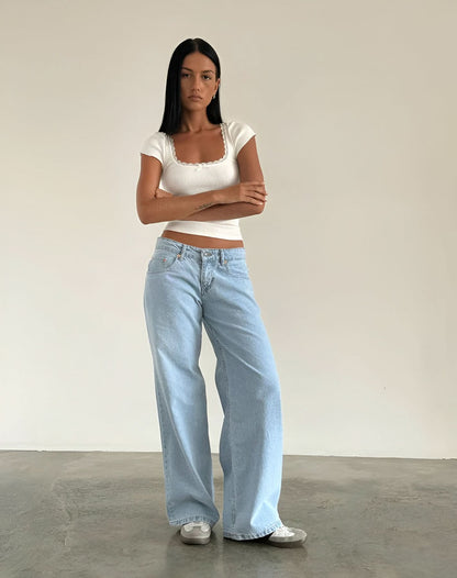 Women's Low Rise Wide Leg Full Length Jeans - product image 10