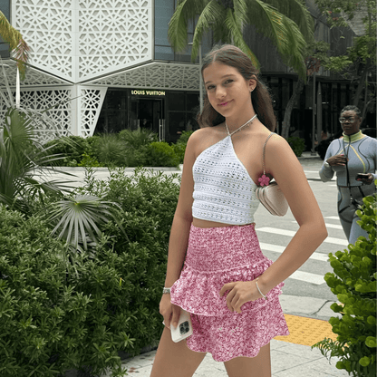 Women's Boho Print Smocked Waist Tiered Mini Skirt - product image 11
