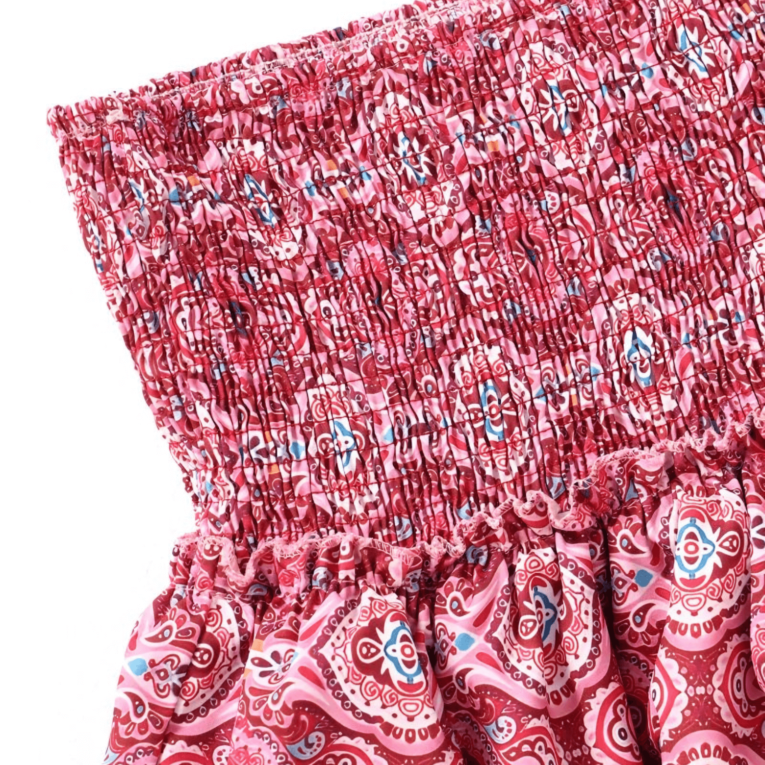 Women's Boho Print Smocked Waist Tiered Mini Skirt - product image 13