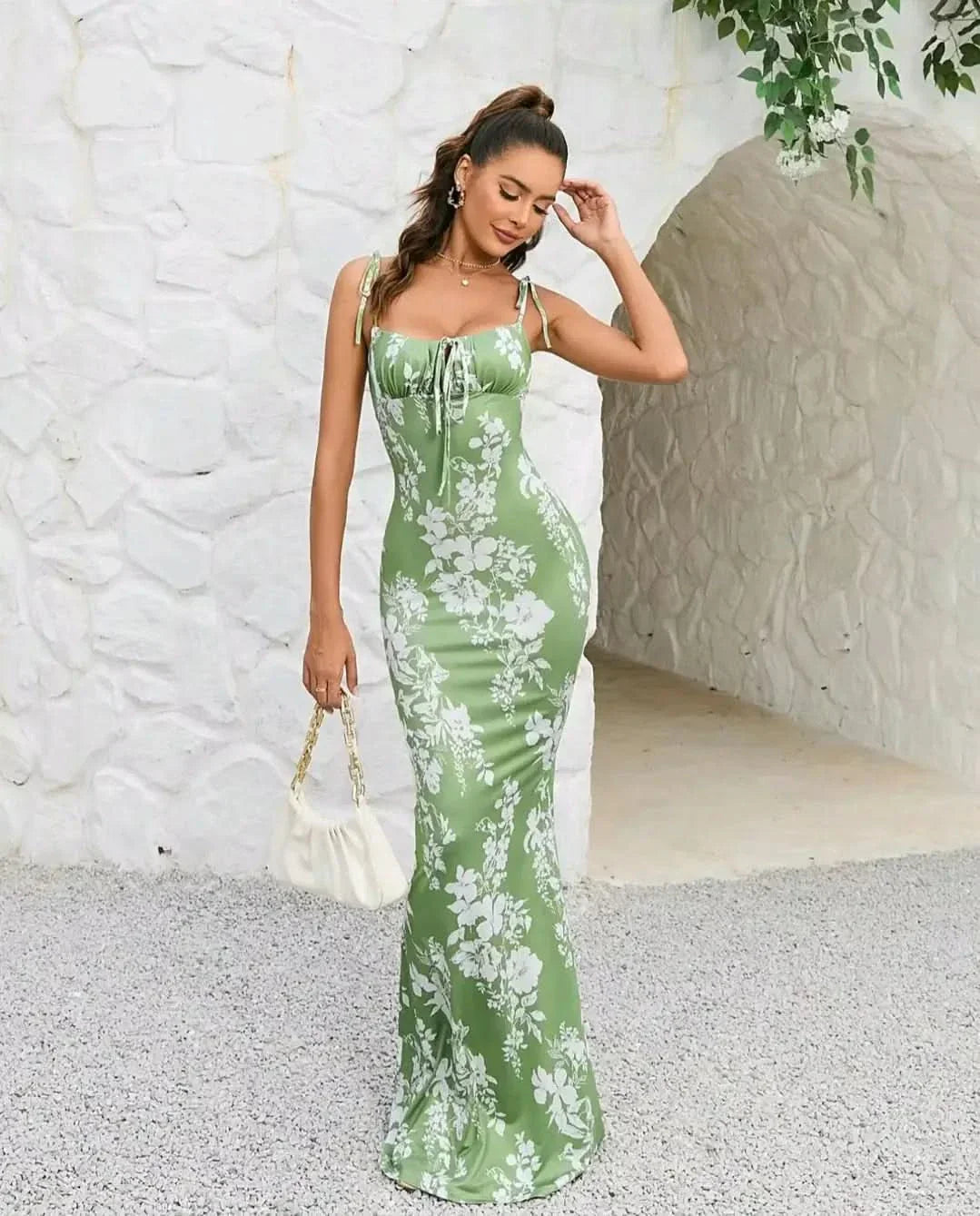 Women's Wedding Guest Floral Square Neck Maxi Dress - product image 8