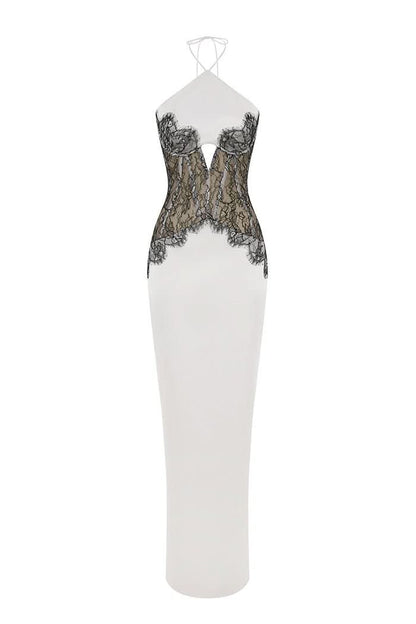 Women's Cocktail Halter Lace Corset Maxi Dress - product image 1